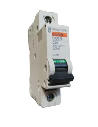 Disjoncteur Merlin Gerin 24247 1P 50A 6K C 1Mod C60