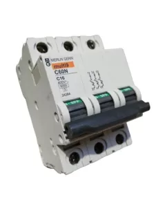 Merlin gerin 24284 circuit breaker 3p 16a 6k c 3mod c60