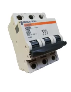 Disjoncteur Merlin Gerin 24286 tripolaire 25 A 6 kΩ C 3mod C60