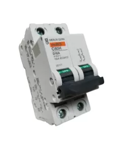Merlin gerin 25117 circuit breaker 2p 16a 10k d 2mod c60
