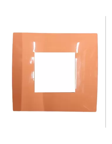 Plaque ABB 2CSK0212CH série transparente 2 modules orange pastel
