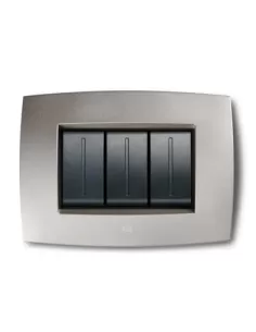 Abb placca smart tecnopolimero 6 moduli 2cse0602smp elos grigio argento