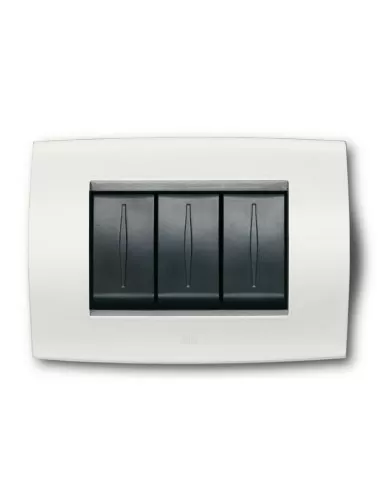 Abb placca soft in metallo 6 moduli 2cse0611sfz elos bianco antartide