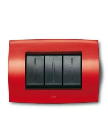 Plaque en technopolymère souple Abb 6 modules 2cse0620sfp elos rouge
