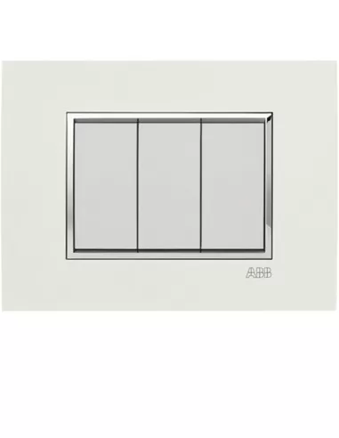 Abb placca round bianco 4 moduli