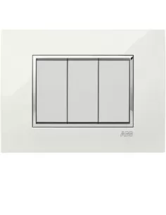 Plaque carrée Abb 4 modules glace lucide