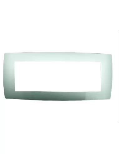 Placa de tecnopolímero inteligente Abb Elos de 6 módulos, color verde lago 2CSE0640SMP