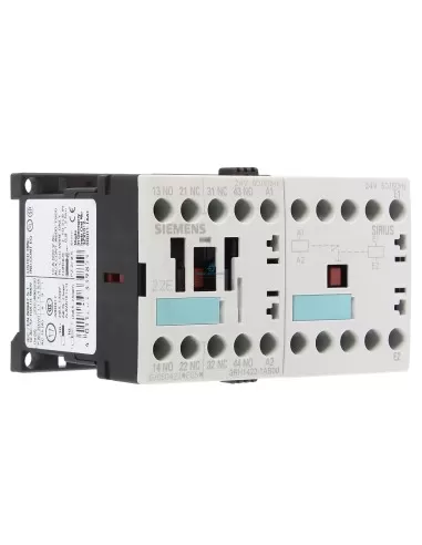 Siemens 3rh14221ab00 contattore ausiliario s00 a ritenuta meccanica 2na+2nc 24v 50hz