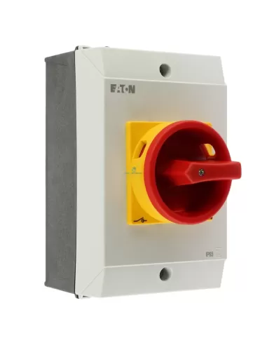 Interrupteur-sectionneur Eaton 207318 p1-32/i2/svb/hi11 avec boîtier 3x32a 1NO 1NC arrêt d'urgence