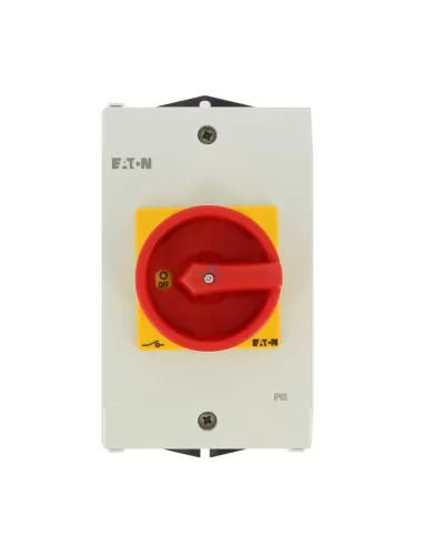 Eaton 207318 p1-32/i2/svb/hi11 switch disconnector with enclosure 3x32a 1no 1nc emergency stop