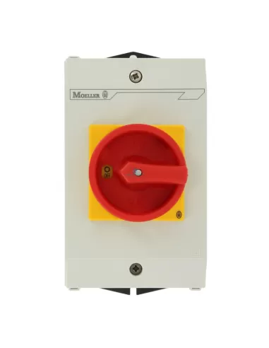 Interrupteur d'urgence triphasé Eaton 207314 p1-32/i2/svb dans un boîtier