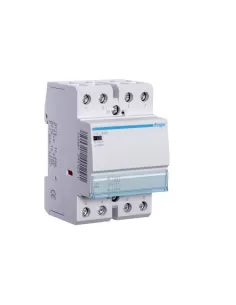 Contactor estándar Hager ESC440, 4 NA, 230 V CA, 40 A, 3 módulos DIN