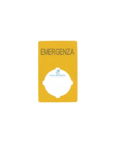 Eaton 216474 m22-xzk-i99 etiqueta de parada de emergencia 33x50 i