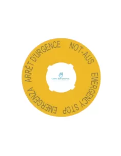 Étiquette d'arrêt d'urgence Eaton M22-xbk1 diamètre 60 (4 langues)