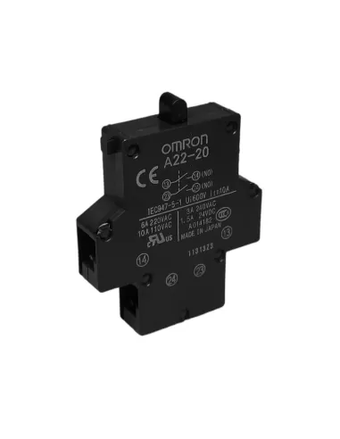 Bouton d'accès Omron a2220-1608720000 Ø22 mm 2cont na