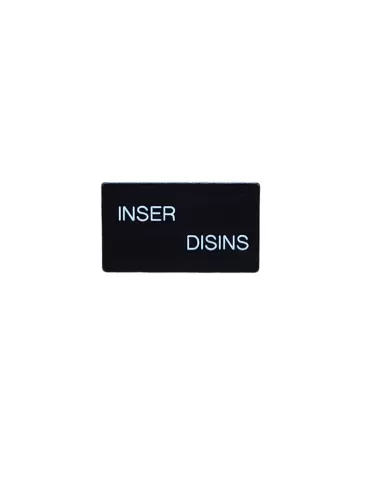 Ge power 188145 p9acpbs145 piastrina txt targhetta 30x50 nera