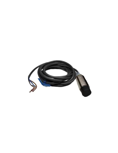 Interrupteur de proximité inductif Omron e2am18kn16wpb12m, connecteur M18 SN 16 mm, 24 Vcc, PNP, câble de 2 m