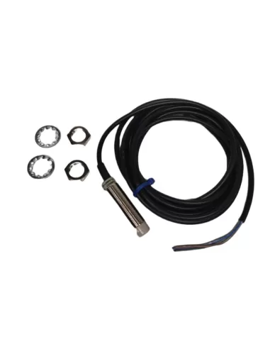 Capteur d'inductance Omron TLX4MF1E22M, connecteur M12, pas de série 4 mm, 10-35 Vcc, PNP, sans blindage, câble de 2 m