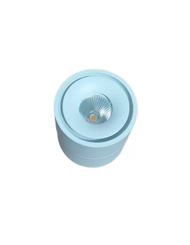 Spot cylindrique blanc mural/plafonnier 8 W 3000 K réglable 230 V