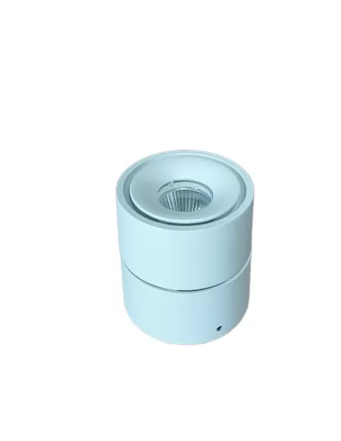 Cylindrical white wall/ceiling spotlight 8w 3000k adjustable 230v