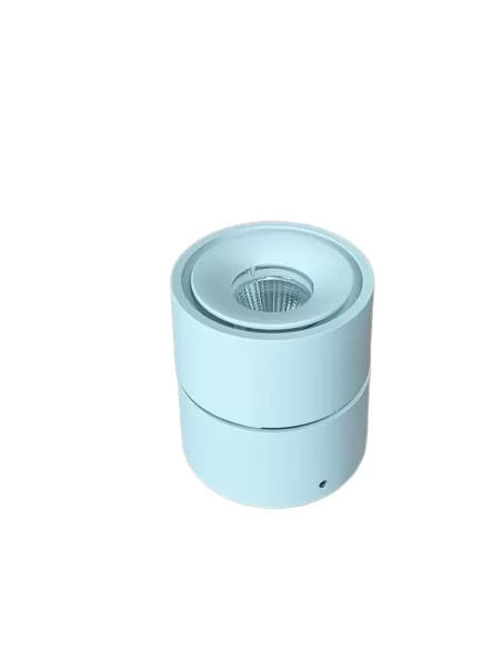 Cylindrical white wall/ceiling spotlight 8w 3000k adjustable 230v