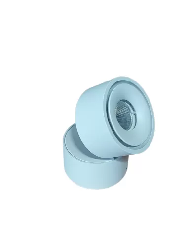 Spot cylindrique blanc mural/plafonnier 8 W 3000 K réglable 230 V