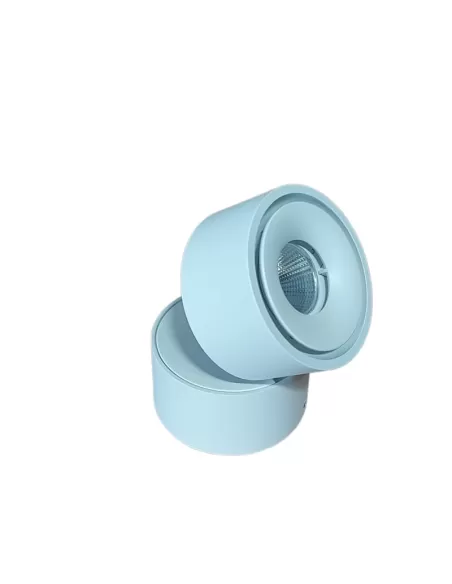 Spot cylindrique blanc mural/plafonnier 8 W 3000 K réglable 230 V