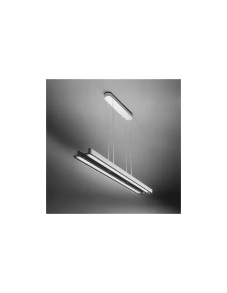 Artemide 0602020a talo suspension catamaran 2x54w t16 l 120.5x18.5 grey silver