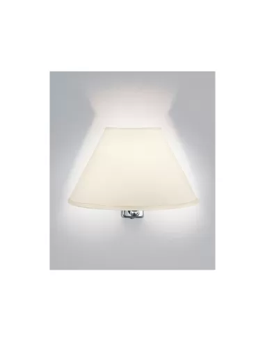 Antea luce 5594 1 holiday parete cromo 1x40w e27 paralume tessuto bianco