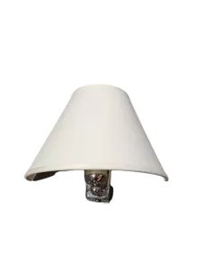 Antea luce 5594 1 holiday parete cromo 1x40w e27 paralume tessuto bianco 2