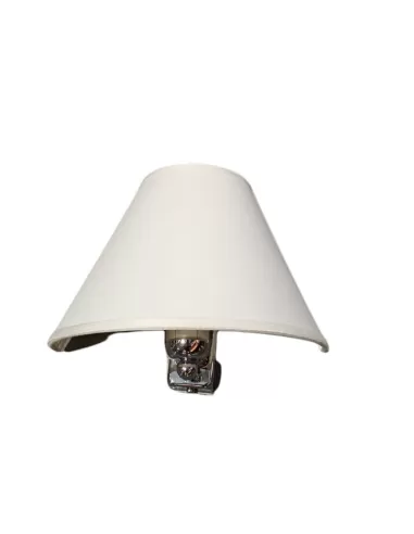 Antea luce 5594 1 holiday parete cromo 1x40w e27 paralume tessuto bianco