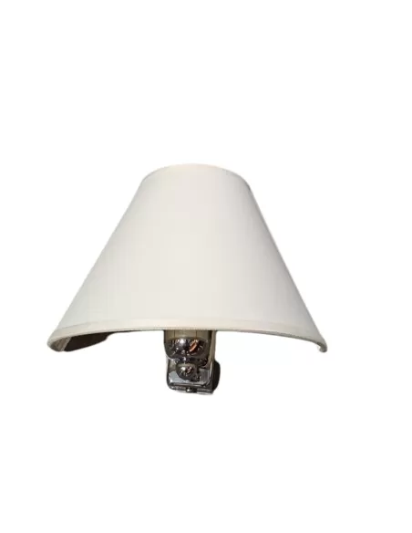Antea luce 5594 1 holiday parete cromo 1x40w e27 paralume tessuto bianco