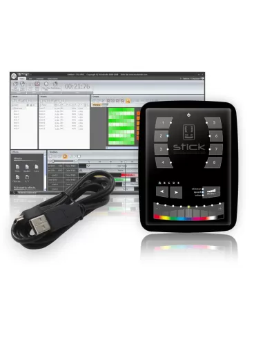 Nicolaudie stick-ke1  touch panel dmx cornice nera fondo nero