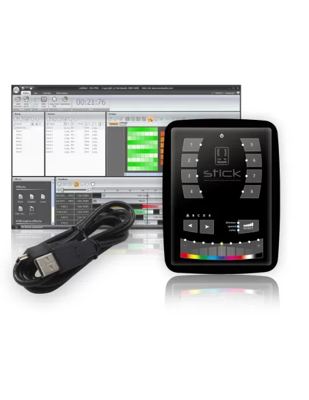 Nicolaudie stick-ke1  touch panel dmx cornice nera fondo nero