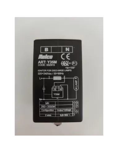 Allumeur à impulsions Relco Y35M pour lampes HPI-NSI 250-2000 W