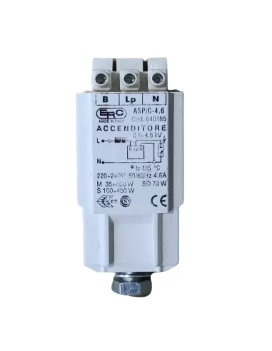 E r c 640185//000 ignitor asp//c-4 6a m//s 400w 3f 220//240v for metal halide lamps