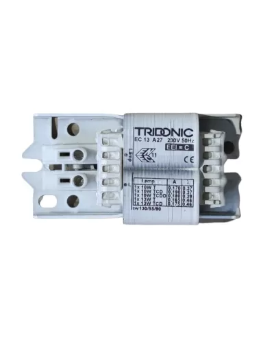 Tridonic ec13a27 ec 13 a27 230v//50hz reatt meccanico x lamp 1x10-13w t//tcd