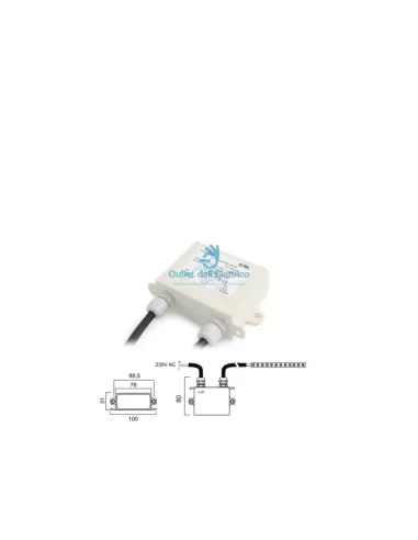 Bande lumineuse Linea 89488, alimentation 12 W/24 V, 3 m, IP67