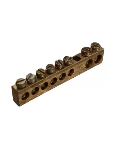 Vimar V51808 8 Hole Brass Terminal Block