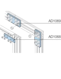 Joint ABB AD1068 avec barres 1250-1600 A//800 A (4 pièces)