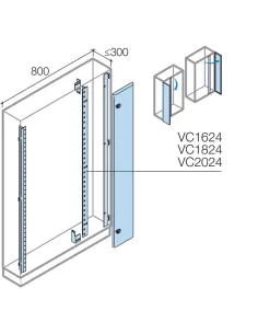Compartiment de câbles interne ABB VC2023 sans segmentation 2000x200 k