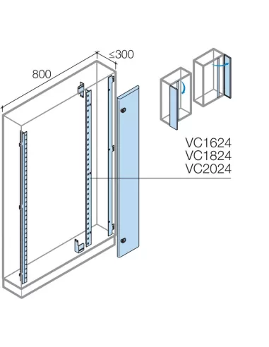 Abb vc2023 internes Kabelfach ohne Trennung, 2000 x 200 K