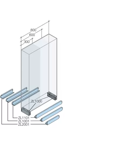 Abb zl3000 zoccoli per affiancamento