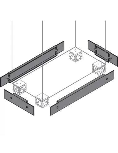 N 2 brides de socle 100x1200mm (hxl)