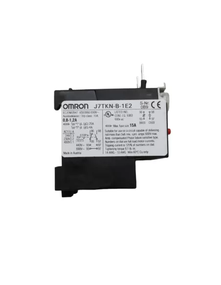 Omron j7tknb1e2-154763 thermal relay 0.8 1.2a x j7kn10 j7kn32
