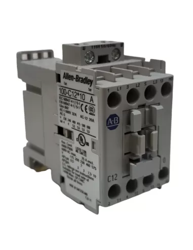 Allen-bradley 100-c12kd10 contattore 12a 5 5kw 110v 50//60hz 1 na