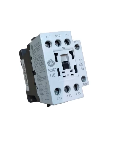 Contacteur GE Power 267126 EC18D311B024L triphasé 18 A, 1 NA, 1 NC, 24 Vcc