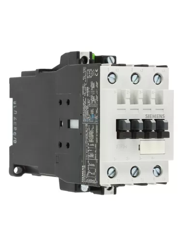 Siemens 3tf34000bb4 3-pole contactor ac-3.15kw 400 without auxiliary contact dc-24v