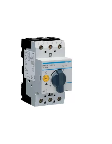 Interrupteur de protection moteur Hager mm513n 20-25a 2 modules DIN 5