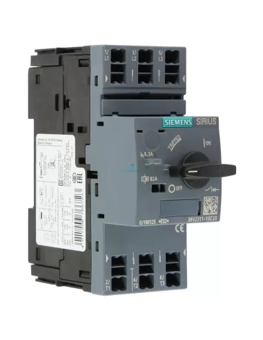 Siemens 3rv23111gc20 circuit breaker s00 for combination starter 6.3a spring terminals